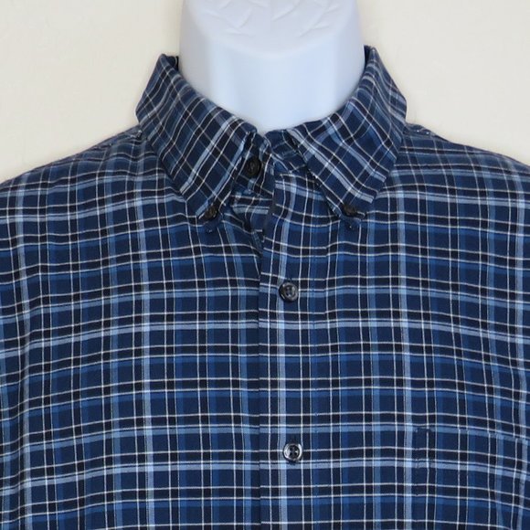 St. John's Bay* Men's Long Sleeve Button Down Curved Hem Plaid Shirt~ Size Large - Picture 8 of 9